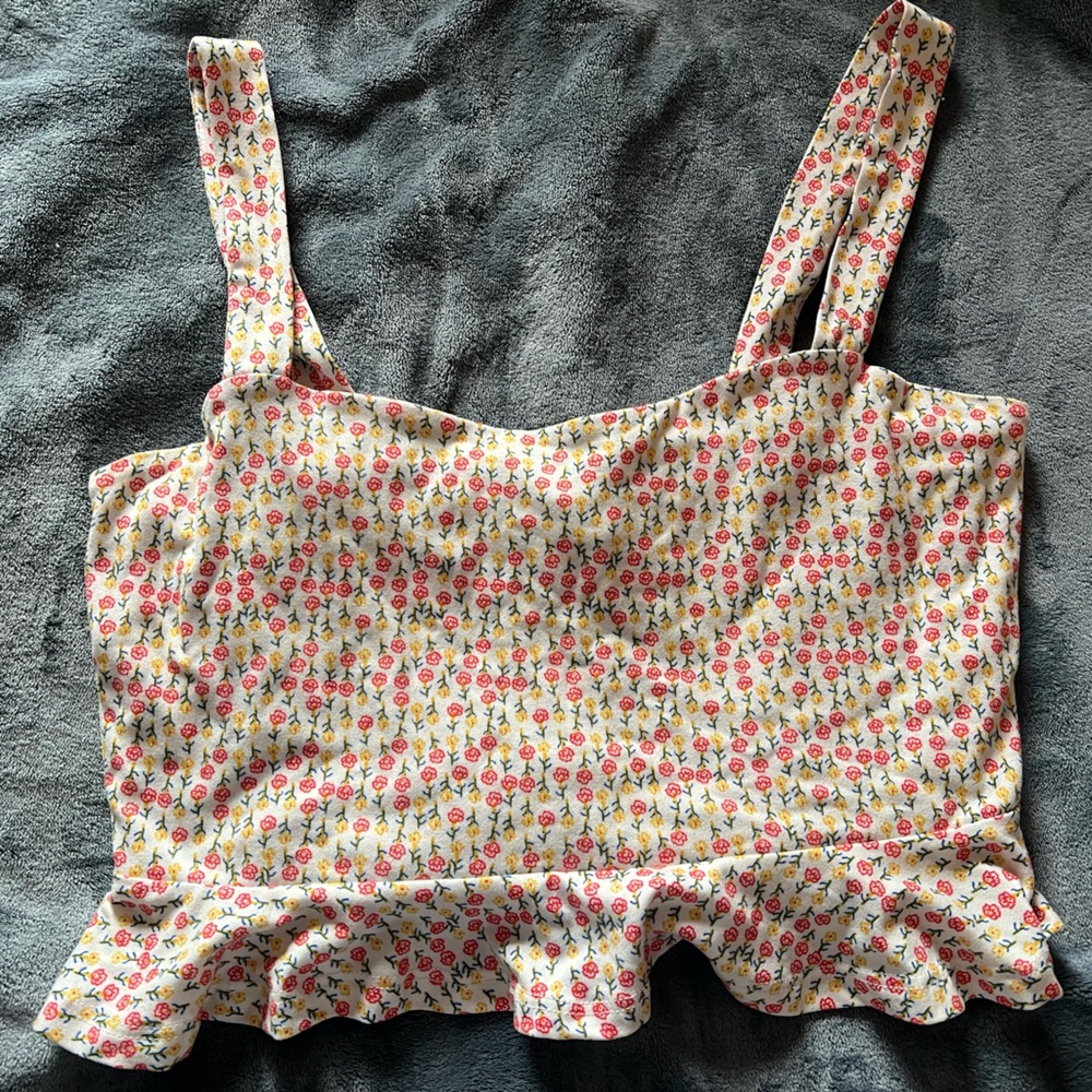 Flower Crop Top Tank